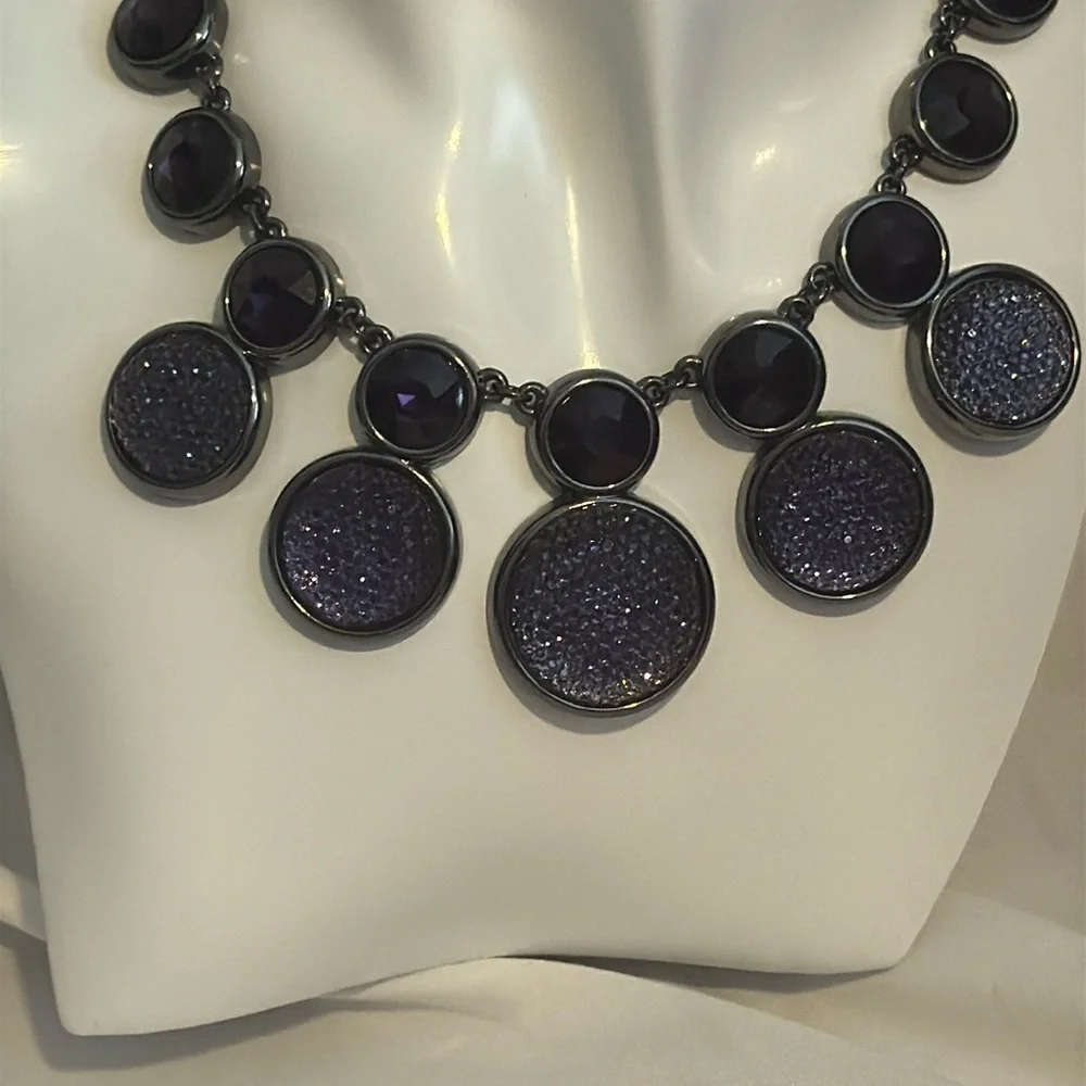 Vintage Purple Statement Necklace